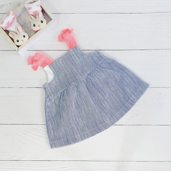 Vestido Tela Rayas Marca Zara 3-6 M Estado Tiki taka