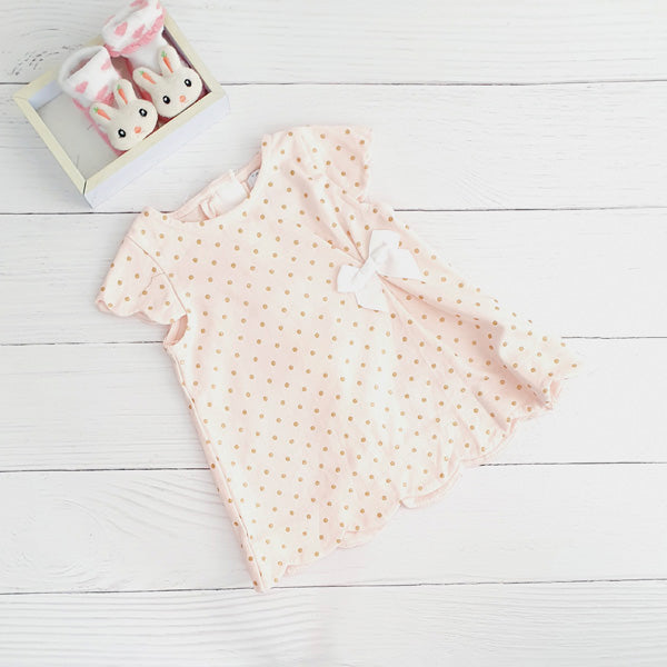 Vestido Algodón Lunares Marca Otra 12-18 M Estado Casi tiki