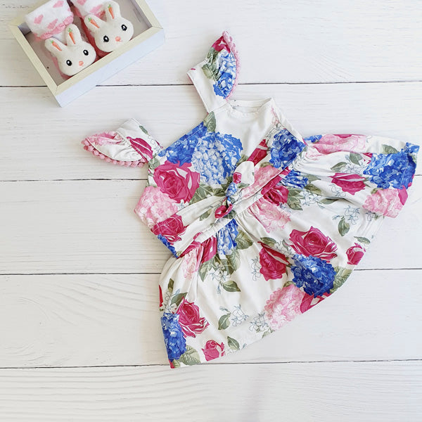 Vestido Algodón Flores Marca Limonada 3 M Estado Tiki taka