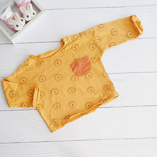 Polera Algodón Amarillo Marca Cherokee 9 M Estado Casi tiki