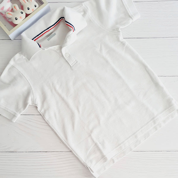 Polera Piqué Blanco Marca Otra 7 A Estado Casi tiki