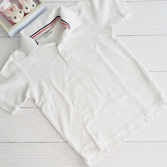 Polera Piqué Blanco Marca Otra 7 A Estado Casi tiki