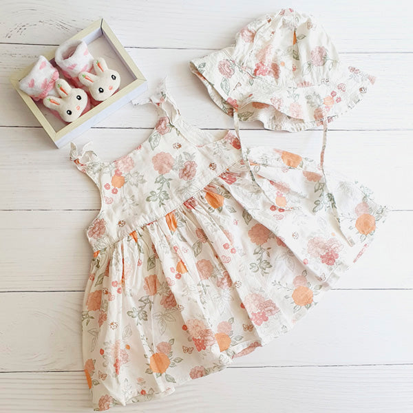 Vestido Algodón Diseños Marca Hym 9-12 M Estado Tiki taka
