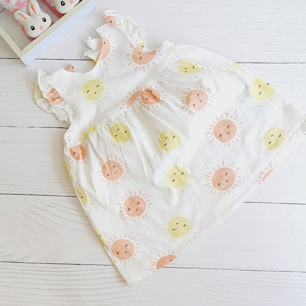 Vestido Algodón Diseños Marca Hym 9-12 M Estado Casi tiki