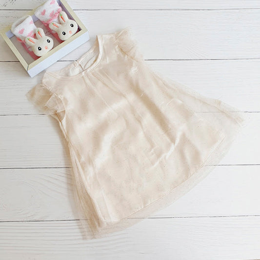 Vestido Tela Beige Marca Pillin 6 M Estado Tiki taka