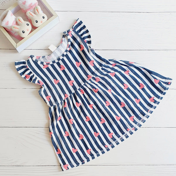 Vestido Algodón Diseños Marca Yamp! 12 M Estado Casi tiki