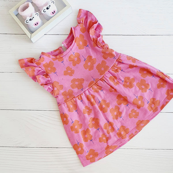 Vestido Algodón Flores Marca Chess 12 M Estado Casi tiki