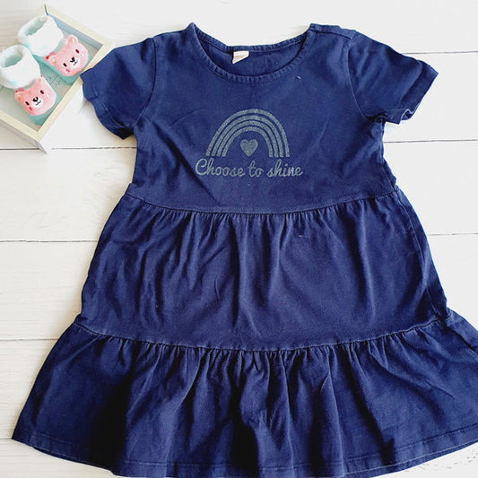 vestido manga corta Algodón Azul Marca Yamp! 8 A Estado Casi tiki