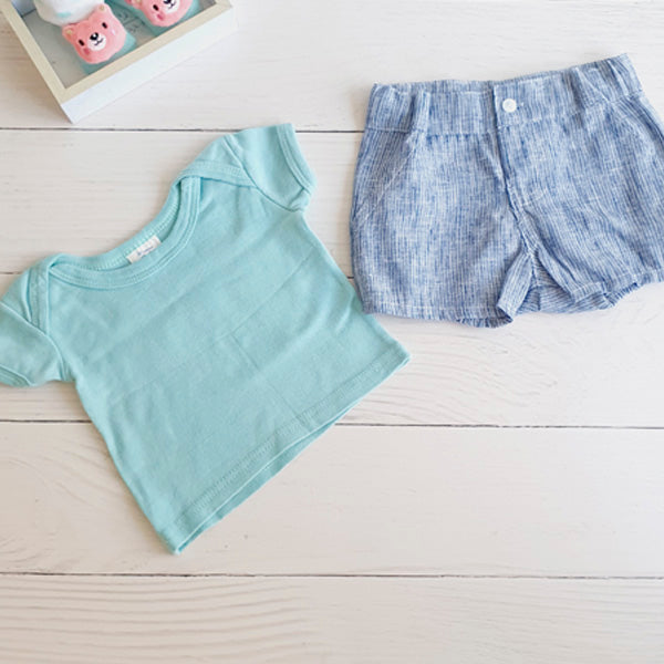 Pack Algodón Celeste Marca Otra 0-3 M Estado Tiki taka