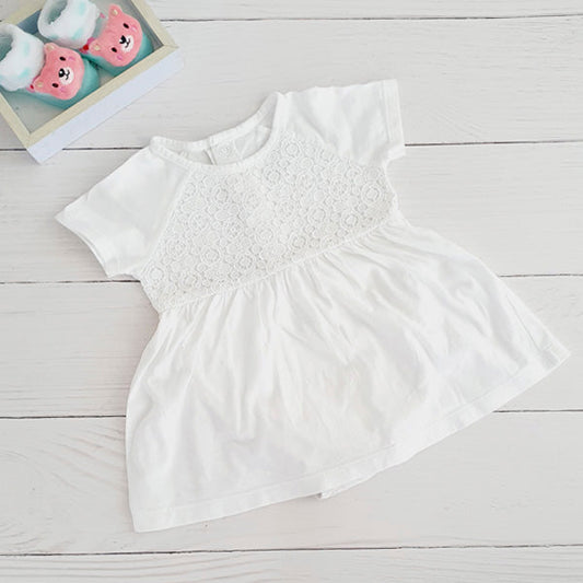 Body vestido Algodón Blanco Marca Carter's 6 M Estado Tiki taka