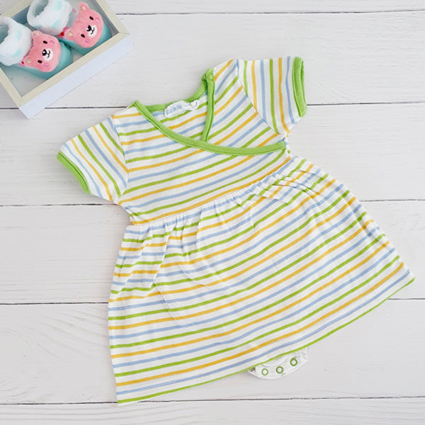 Body vestido Algodón Rayas Marca Otra 6-9 M Estado Tiki taka
