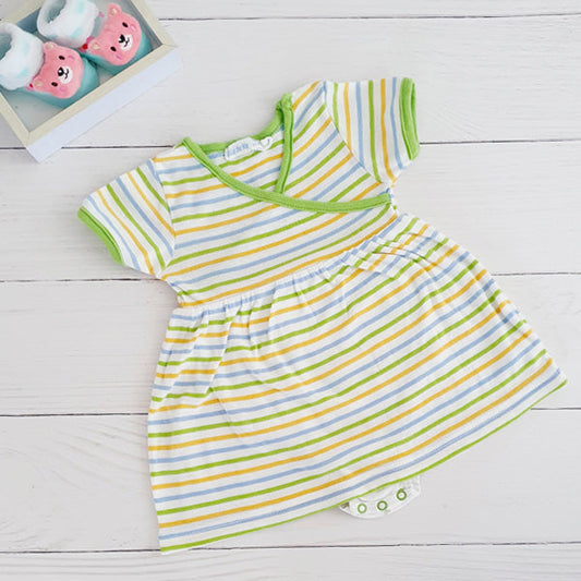 Body vestido Algodón Rayas Marca Otra 6-9 M Estado Tiki taka