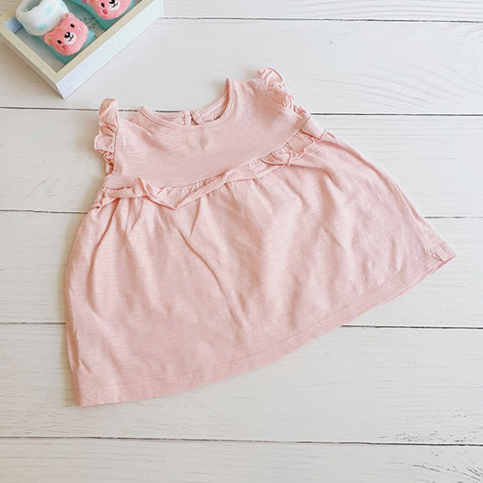 Vestido Algodón Rosa Marca Urb 3-6 M Estado Casi tiki