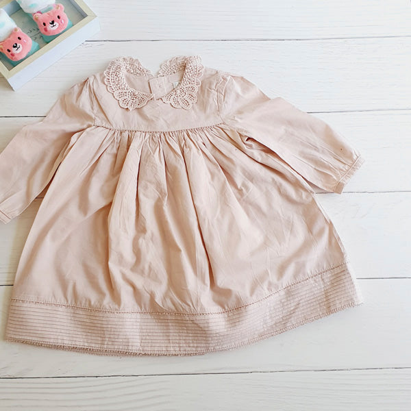Vestido Algodón Palorosa Marca Otra 6-9 M Estado Tiki taka