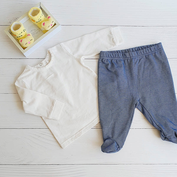 Conjunto Algodón Beige Marca Limonada 9 M Estado Tiki taka