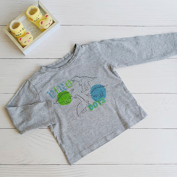 Polera Algodón Gris Marca Colloky  Estado Tiki taka