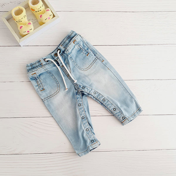 Jeans Mezclilla Celeste Marca Yamp! 6 M Estado Tiki taka