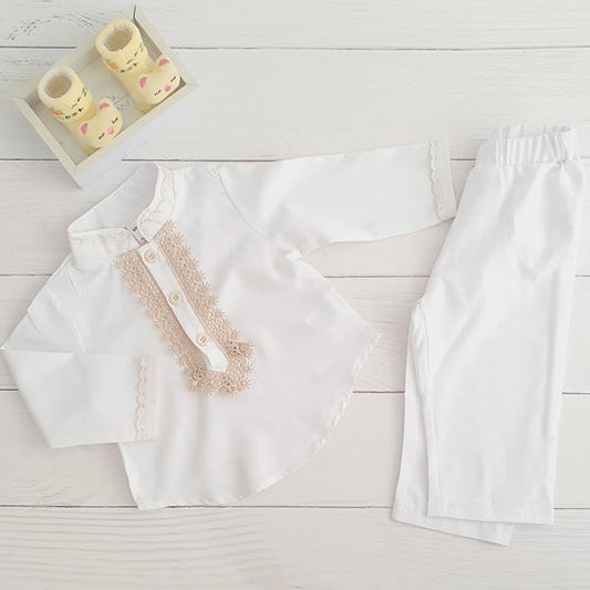 Conjunto Algodón Blanco Marca Shein 6-9 M Estado Tiki taka