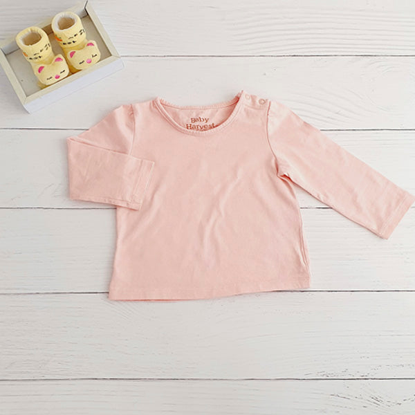 Polera Algodón Rosa Marca Baby harvest 9-12 M Estado Tiki taka