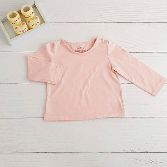 Polera Algodón Rosa Marca Baby harvest 9-12 M Estado Tiki taka