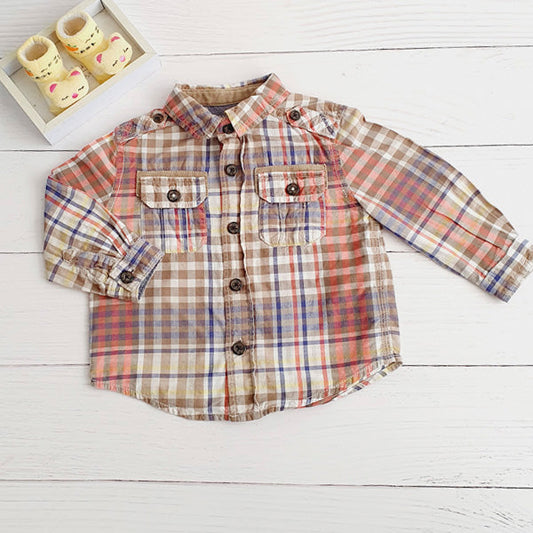 Camisa Algodón Multicolor Marca Osh kosh 18 M Estado Tiki taka
