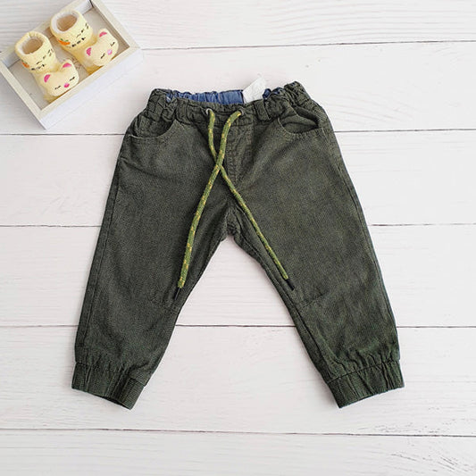 Pantalón Algodón Verde Marca Pillin 9 M Estado Tiki taka