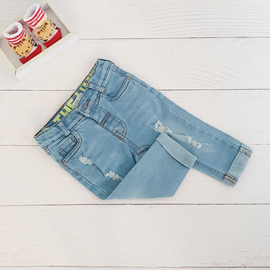 Jeans Mezclilla Celeste Marca 4kids 9 M Estado Tiki taka