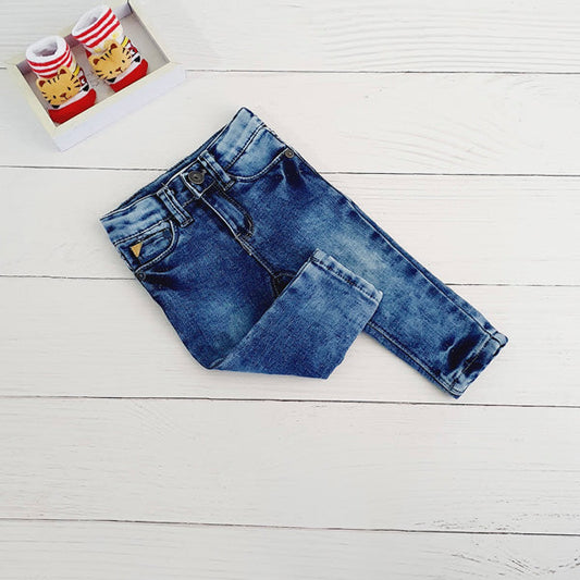 Jeans Mezclilla Azul Marca Ficcus 3-6 M Estado Tiki taka