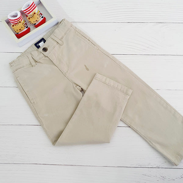 Pantalón Algodón Beige Marca The Children's Place 4 A Estado Tiki taka
