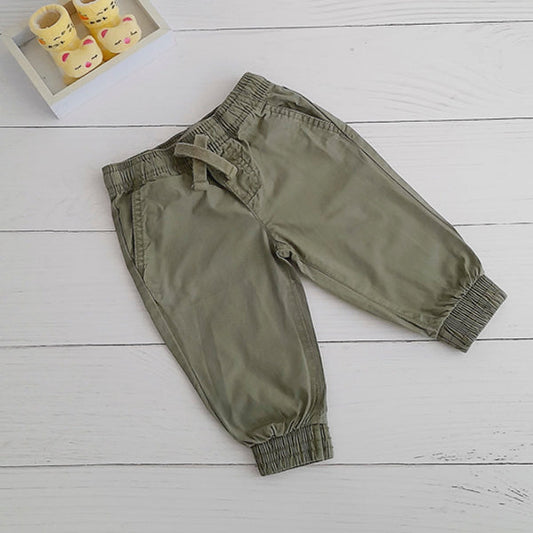 Pantalón Algodón Verde Marca All basics 9 M Estado Tiki taka
