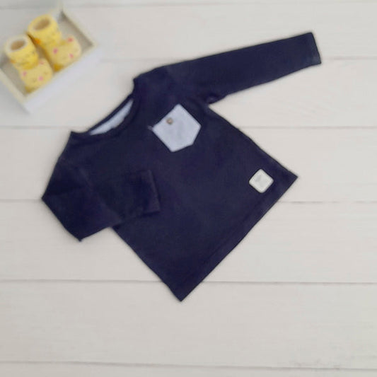 Polera Algodón Azul Marca Opaline 9 M Estado Casi tiki
