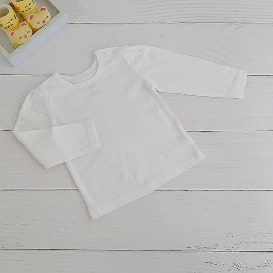 Polera Algodón Blanco Marca Boulevard 9 M Estado Tiki taka