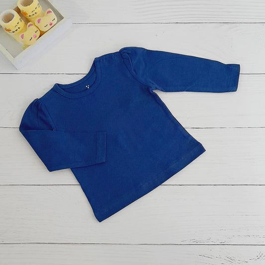 Polera Algodón Azul Marca Boulevard 9 M Estado Casi tiki