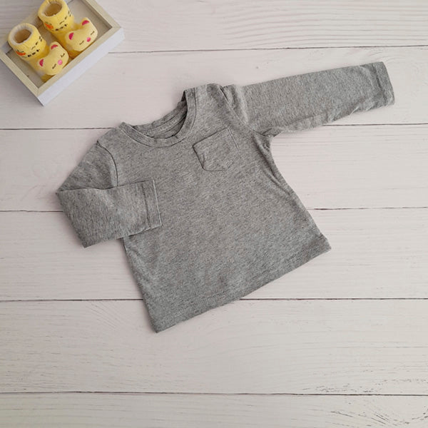 Polera Algodón Gris Marca Boulevard 9 M Estado Tiki taka
