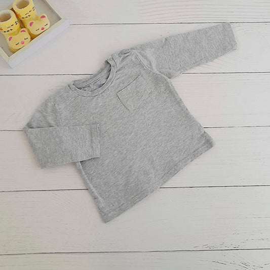 Polera Algodón Gris Marca Boulevard 9 M Estado Tiki taka