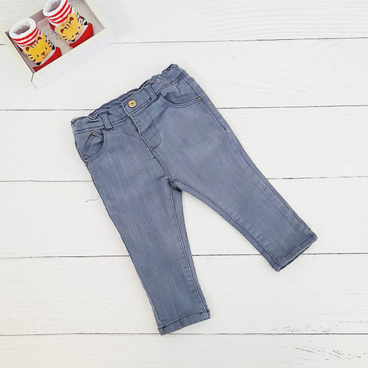 Pantalón Algodón Gris Marca Yamp! 9 M Estado Tiki taka