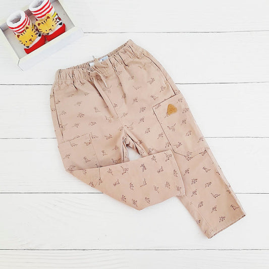 Pantalón Algodón Beige Marca Baby harvest 6-9 M Estado Casi tiki