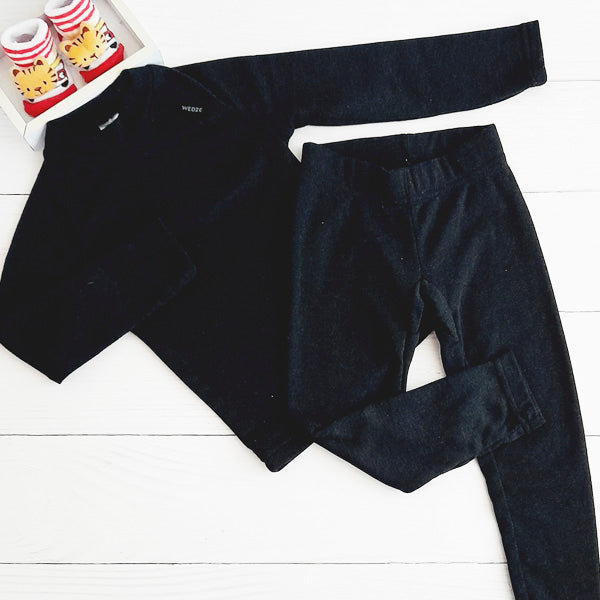 Conjunto Algodón Negro Marca Otra 4 A Estado Tiki taka