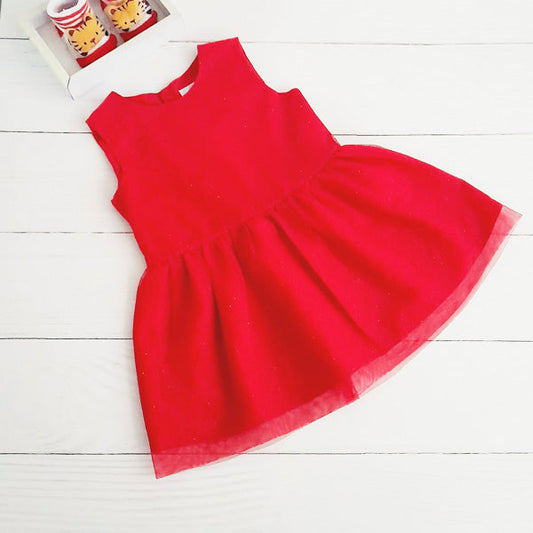 Vestido Tela Rojo Marca Otra 18 M Estado Tiki taka