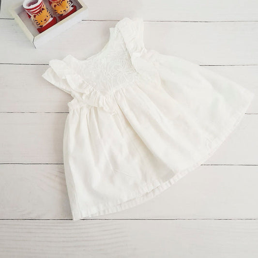 Vestido Algodón Blanco Marca Otra 9-12 M Estado Tiki taka