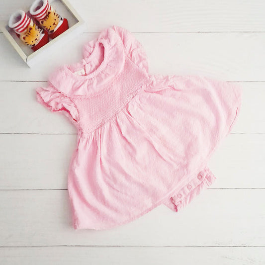 Body vestido Algodón Rosa Marca 4kids 9 M Estado Tiki taka