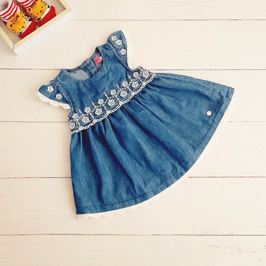 Vestido Algodón Azul Marca Pillin 3 M Estado Tiki taka