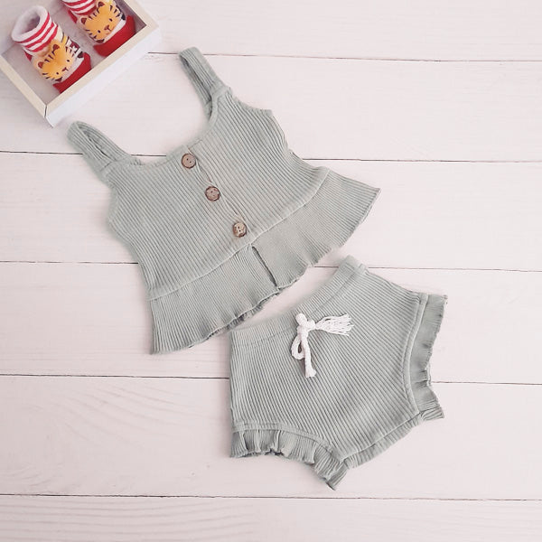 Conjunto Algodón Verde Marca Otra 3-6 M Estado Tiki taka