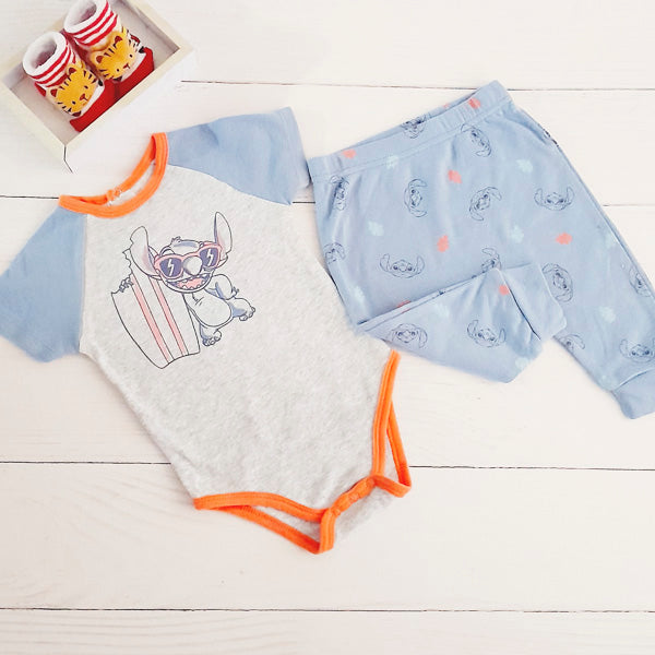 Conjunto Algodón Diseños Marca Disney 6-9 M Estado Tiki taka