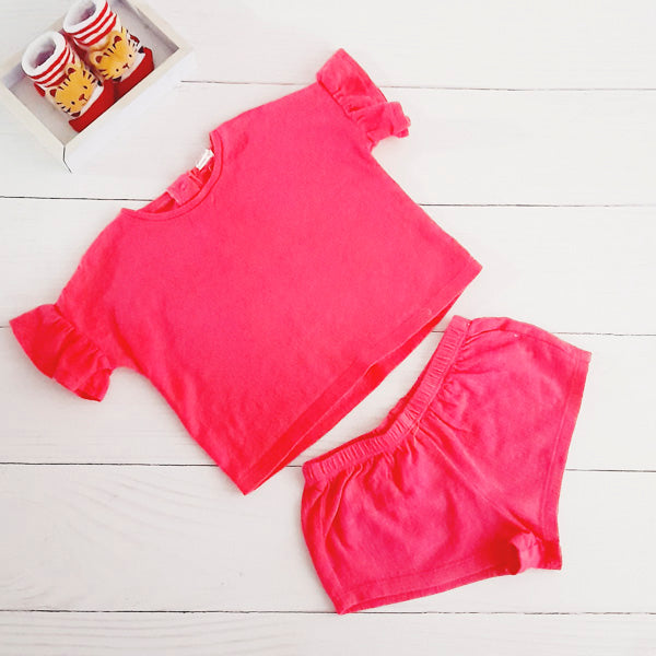 Conjunto Algodón Fucsia Marca Otra 3-6 M Estado Tiki taka