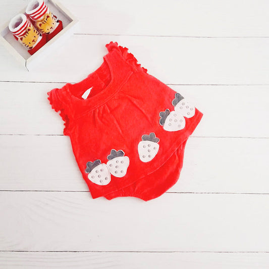 Body vestido Algodón Rojo Marca Urb 3-6 M Estado Casi tiki