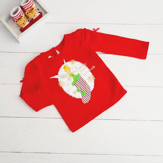 Polera Algodón Rojo Marca Disney 12 M Estado Tiki taka