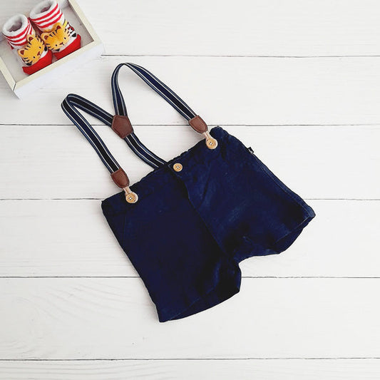 Short Algodón Azul Marca Coniglio 9-12 M Estado Tiki taka