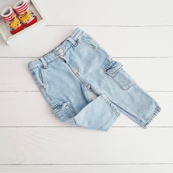 Jeans Mezclilla Celeste Marca Otra 9-12 M Estado Casi tiki