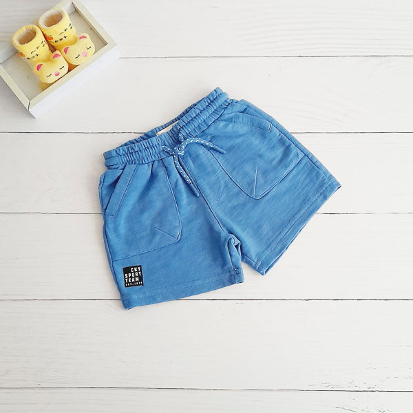 Short Algodón Azul Marca Colloky 6-9 M Estado Tiki taka